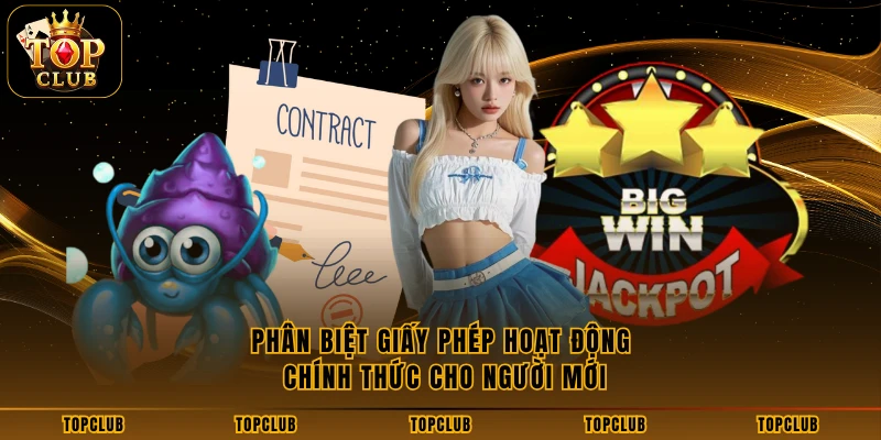 Phân biệt giấy phép hoạt động chính thức cho người mới